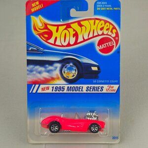 1995 Hot Wheels #341 Model Series 3/12 '58 CORVETTE COUPE Pink Variant (K227)